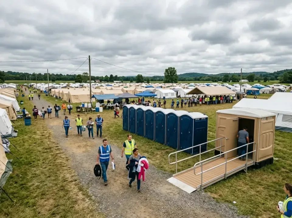 disaster-relief-camp-restrooms-010 — frequently asked questions, Dumpster & Portable Bathrooms Rental in La Canada Flintridg…